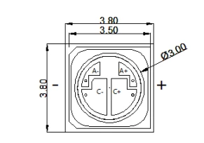 Bi Color 4040 Uvac 270nm 275nm 280nm 390nm 395nm 400nm 405nm 410nm Led Diode